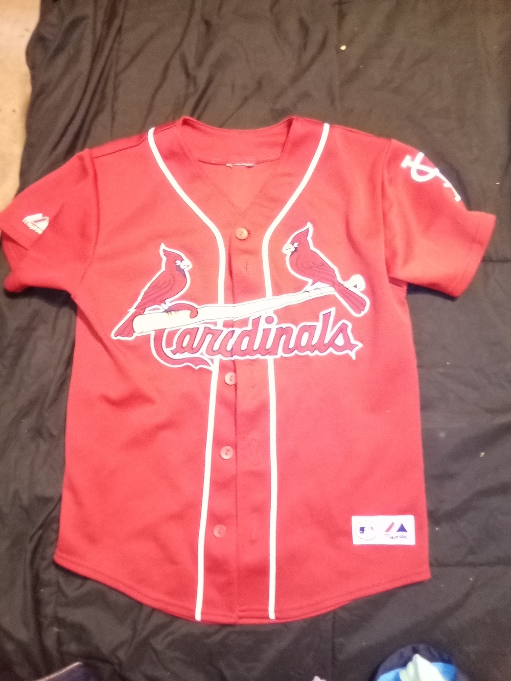 Majestic Cardinals Kids Red Baseball Jersey with White Trim